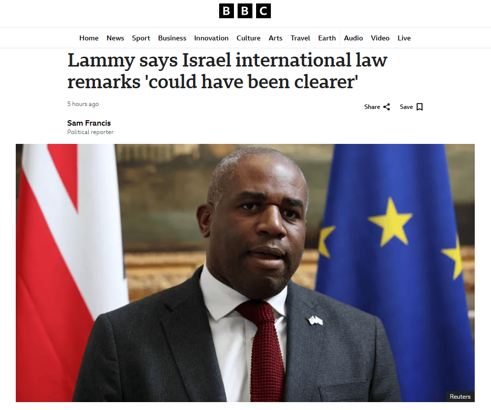 资讯很有聊丨英国官方首次谴责以色列违反国际法 随后却被首相办公室“撤回”